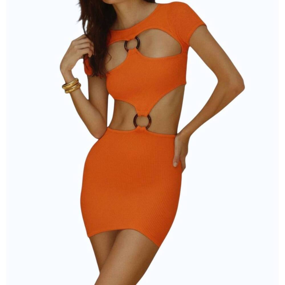 NEW RIELLI costa mini dress in aperol spritz